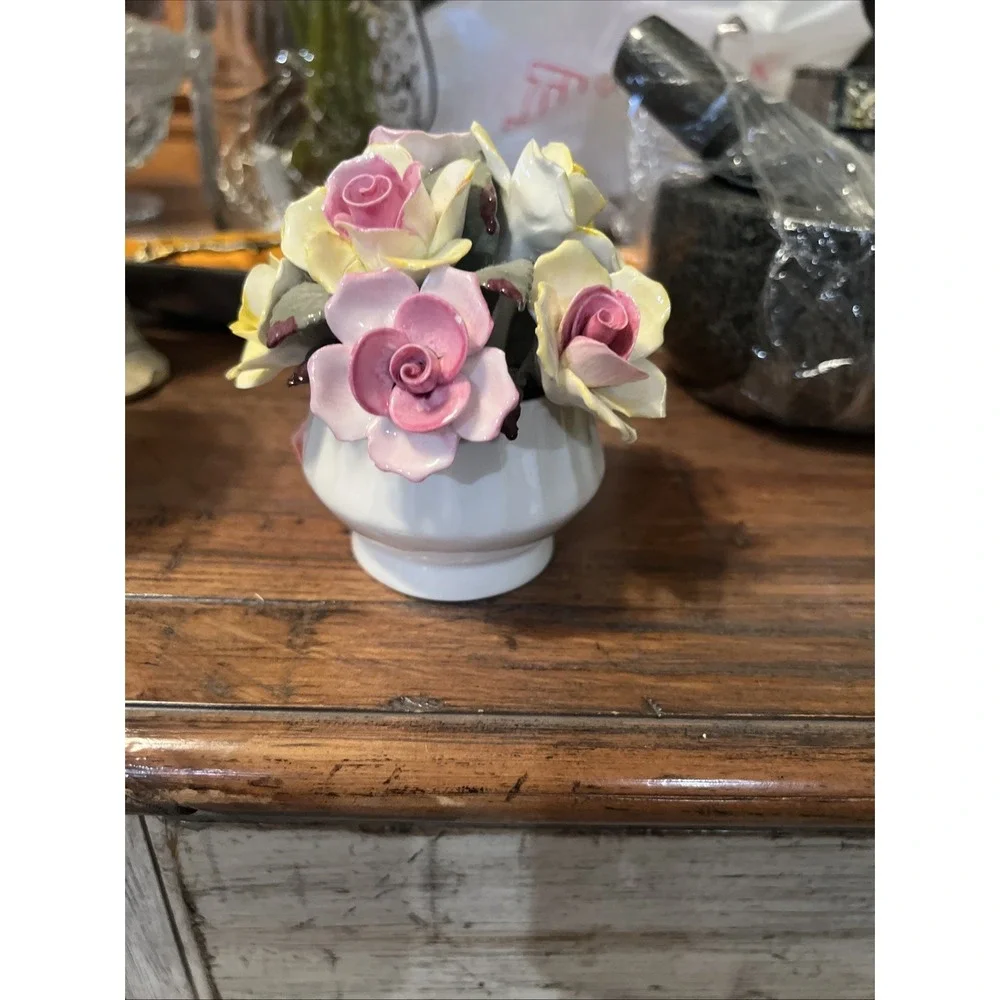 VTG Royal Stratford Floral Bouquet‎ Fine Bone China Roses England Flowers Pink